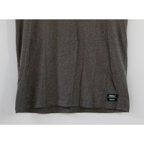 WESC Embroidered Men's Green Brown Short Sleeve Crew Neck T-Shirt Size M - Picture 2 of 8